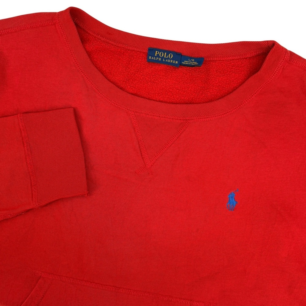 Polo Ralph Lauren Crewneck Sweatshirt Women Large Red Performance Cotton Pony